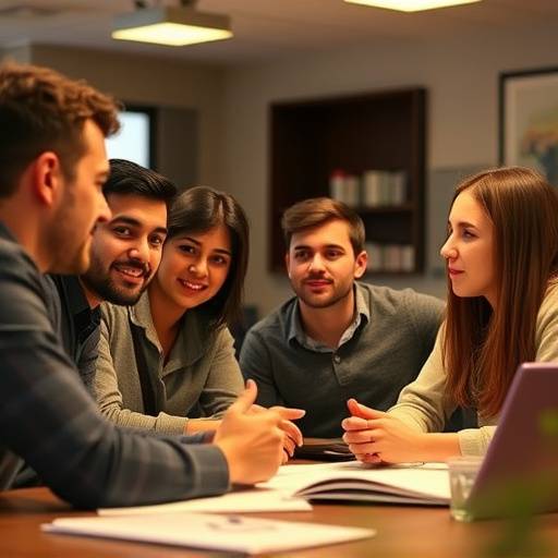 Estudiantes internacionales aprendiendo español en Barcelona